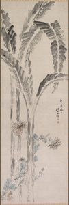 Muz Bitki ve Krizantem by Tsubaki Chinzan