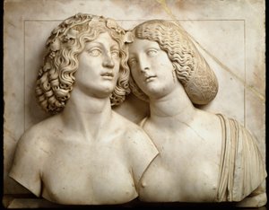 Bacchus ve Ariane. Yüksek Rölyef Mermer by Tullio Lombardo