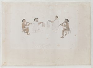 MS 15508 f.11 Müzisyenler of Tahiti, Haziran 1770