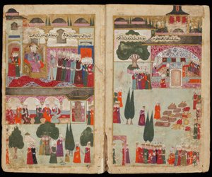 Le couronnement du sultan osmanlı III. Mehmet (1566-1603) au palais Topkapı, tr 1595 - III. Mehmed