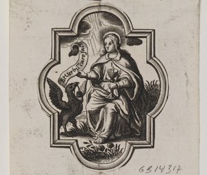 Evangelist John ile amblem by Ubekendt
