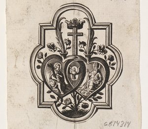 İki kalp ve Trinity amblemi by Ubekendt