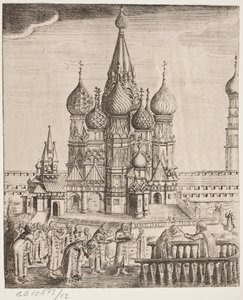 Aziz Basil Katedrali ve Moskova by Ubekendt