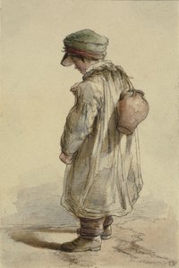 Çantasında sürahi olan köylü çocuk by Ubekendt KKSgb7508 KKSgb7512