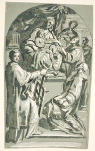 Sts Lawrence ve Padua Antony ile Sacra Conversazione by Ubekendt Ubekendt