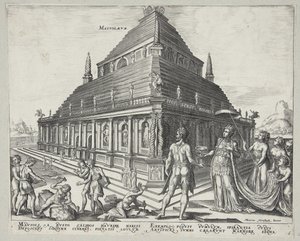 dünyanın sekiz harikası by Ubekendt efter Philips Galle efter Maarten van Heemskerck