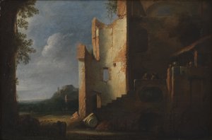 Kalıntılar ile manzara by Ubekendt hollandsk 1600 tallet