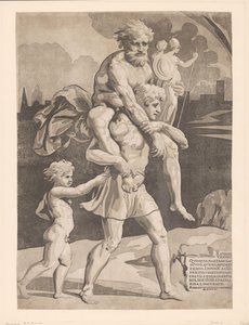 Aeneas ailesiyle birlikte Truva