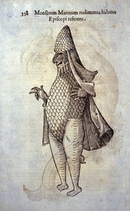 Deniz arifesi, hayali balık ve deniz canavarı, Ulisse Aldrovandi (1522-1605), “Canavarların Tarihi”, Bologna 1642