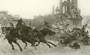 Trajan yönetiminde Roma - Bir araba yarışı (gravür)