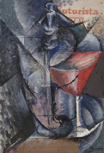 Natürmort: Cam ve Sifon, c.1914 (kolaj, guaj, kalem ve mürekkep)