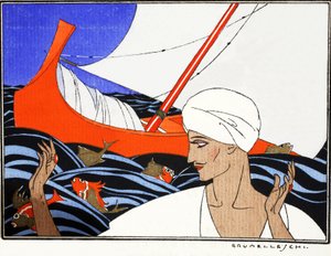 Hacıların Şarkısı (kalıp baskısı) by Umberto Brunelleschi