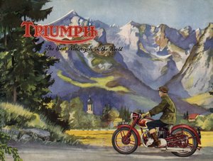 1948 Triumph 5T hızlı ikiz broşürü. by Unbekannt
