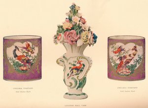 2 Chelsea Hokka ve Longton Hall Vazo, c1755 by Unbekannt