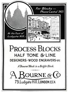A. Bourne & Co. Reklamı - Süreç Blokları, 1919 by Unbekannt