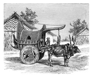 Bir Burma vagonu, Burma Myanmar, 1895 by Unbekannt