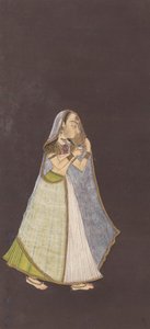 Elinde Kandil Elinde Gece Yürüyen Bir Kadın, yak. 1725. by Unbekannt