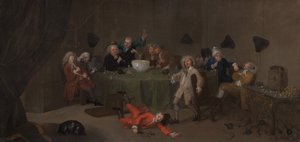 Bir Gece Yarısı Modern Konuşması, ca. 1732. by Unbekannt