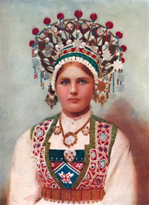 Gelinlik giymiş bir Norveçli kız, 1912 by Unbekannt