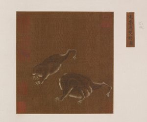 Bir Çift Üç Bacaklı Kurbağa, Ming hanedanı, 1368-1644. by Unbekannt