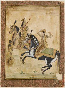 At sırtında bir prens ve prenses, 18. yüzyıl. by Unbekannt