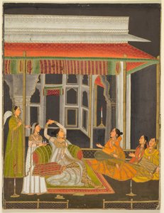 Geceleri Refakatçileriyle Terasta Bir Prenses, c. 1760. by Unbekannt