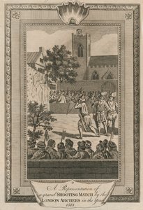 1583 yılında Londra Okçuları tarafından yapılan büyük bir Atıcılık Maçının Temsili. by Unbekannt
