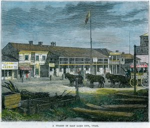 Salt Lake City'de Bir Sokak, Utah, ABD, c1880 by Unbekannt
