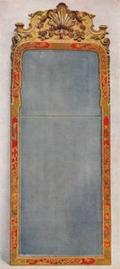 Kırmızı Lake ile süslenmiş çerçeve içinde c1720