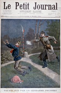 Prusyalı bir jandarma tarafından cezaevinden kaçan bir çocuk, 1900 by Unbekannt