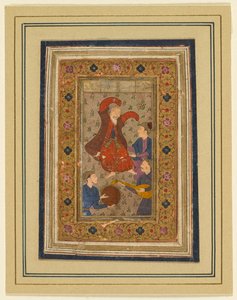 Dans eden bir derviş ve üç müzisyenFarsça, 1555-1591, 1637. by Unbekannt