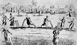 Bayanlar kriket maçı, Newington Green, Islington, Londra, 1811 1912 by Unbekannt