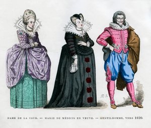 Saray leydisi, Marie de Medici dul ve beyefendi, c1620 1882-1884 by Unbekannt