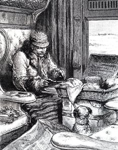 Birinci sınıf vagonda bir adam. by Unbekannt