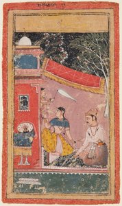 Ragamala serisinden bir sayfa: Hindol Raga
