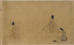 Çeşitli zanaatkarlar arasında bir şiir yazma yarışması, Nanbokucho dönemi, 1333-1392. by Unbekannt
