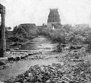 Madras yakınlarındaki yıkık bir tapınak, Hindistan, 1874 by Unbekannt