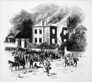 1791 Birmingham İsyanlarından bir sahne. by Unbekannt