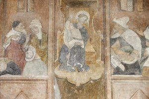 Abondance manastır kilise fresk: hahamlar ile İsa, Abondance, Fransa by Unbekannt