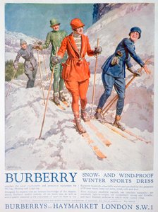 Burberry kış sporları elbisesi reklamı, 1927 by Unbekannt