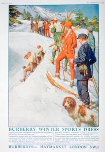 Burberry kış sporları elbisesi reklamı, 1928 by Unbekannt