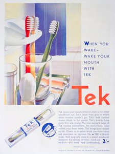 Tek diş fırçaları için reklam, Johnson ve Johnson, 1931 by Unbekannt