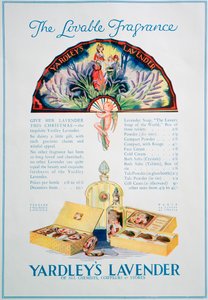 Yardleys Lavender parfüm ve kozmetik ürünleri için reklam, 1928 by Unbekannt