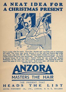 Anzora saç sabitleyici reklamı, 1936. by Unbekannt