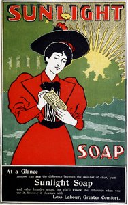 Sunlight ev sabunu, c1890 için reklam by Unbekannt