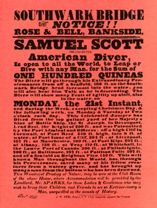 1840, 1948, Samuel Scott tarafından yapılan dublör gösterilerinin reklamı. by Unbekannt
