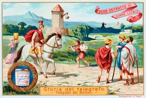 Havadan telgraf: antik Roma sinyal kuleleri, c1900 by Unbekannt