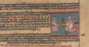 Akrura Nanda ve Yashoda'yı Bilgilendirir: Dağınık Bir Bhagavata Purana'dan Sayfa ..., yaklaşık. 1630-50. by Unbekannt