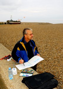 Aldeburgh plajı - suluboya by Unbekannt