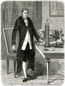 Alessandro Volta, İtalyan fizikçi, elektrik pili c1800 c1870